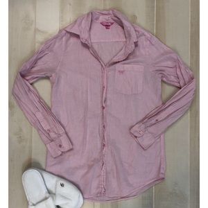 PINK By VS Stripped Button-up Nightgown